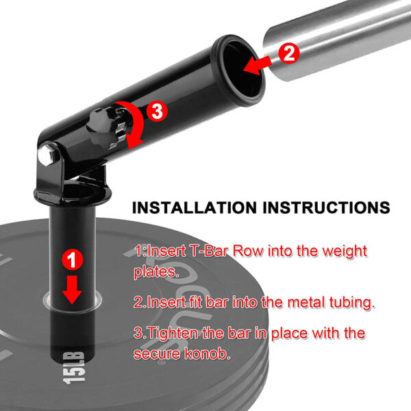 Barbell Landmine Attachments, T Bar Row Attachments with 360° Swivel
